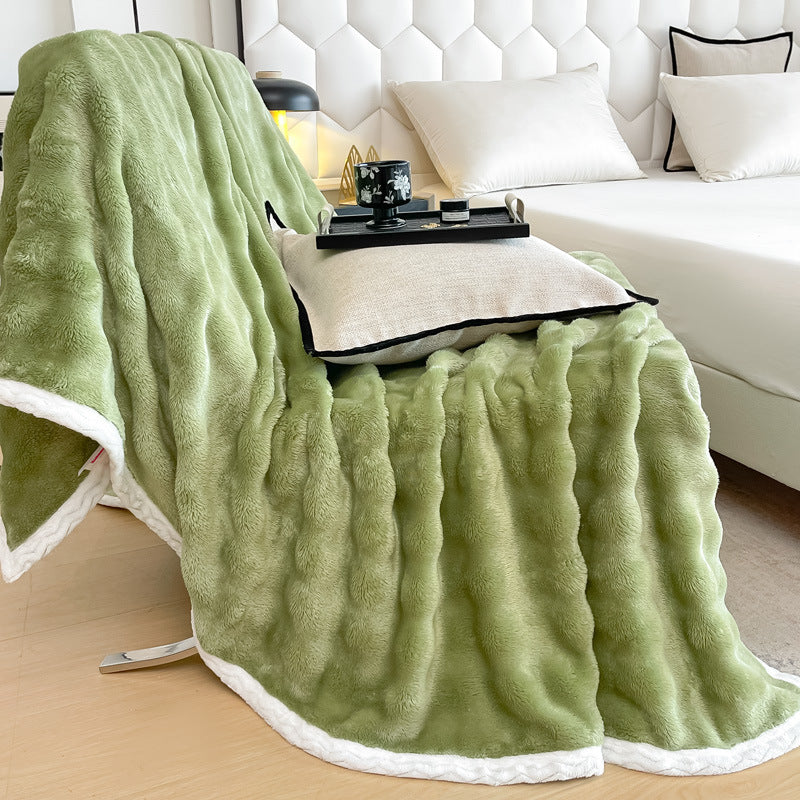 Plush Faux Fur Throw Blanket