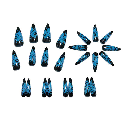 Artificial nails with glamorous tip design Acalora