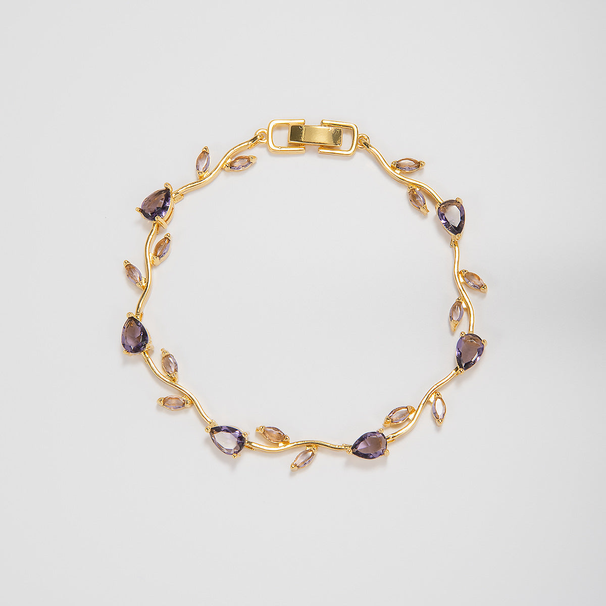 Elegant Floral Design Statement Bracelet Acalora