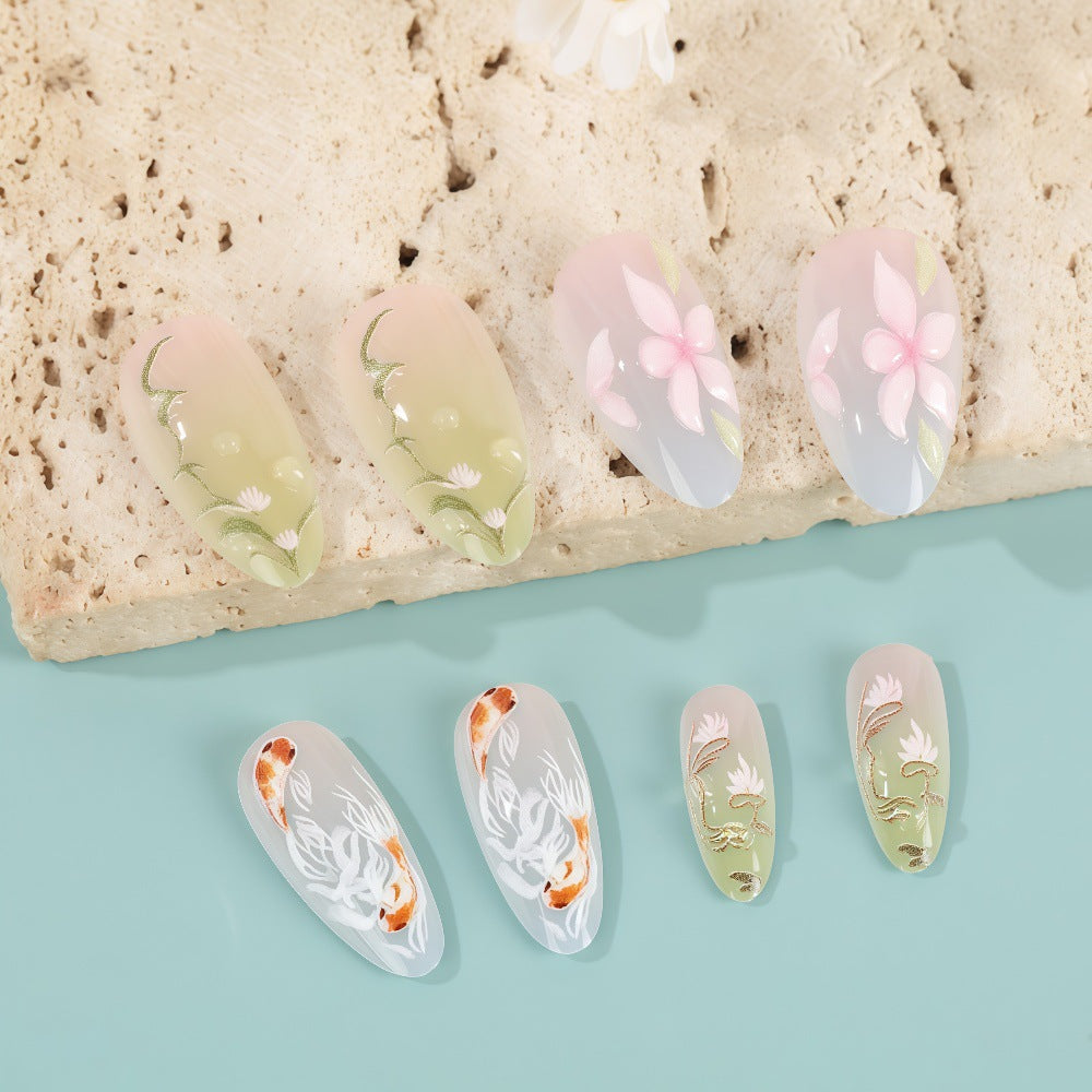 Artificial nails with floral designs Acalora