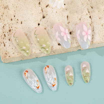 Artificial nails with floral designs Acalora