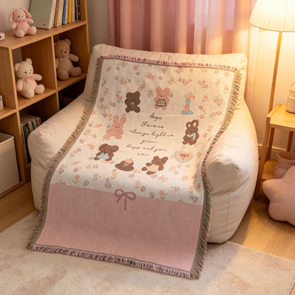 Cozy Bear-Themed Throw Blanket