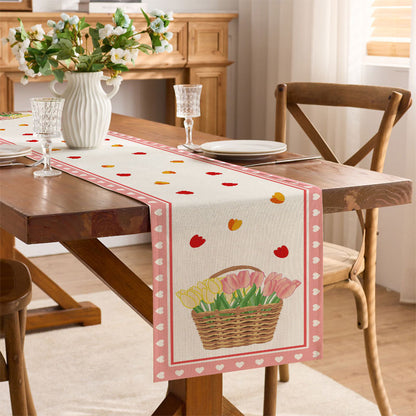 Decorative Floral Print Table Runner