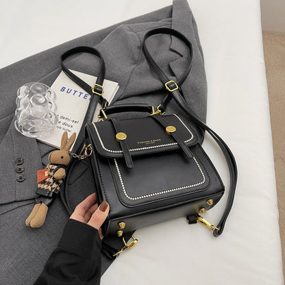 Vintage-Inspired Structured Satchel Bag Acalora