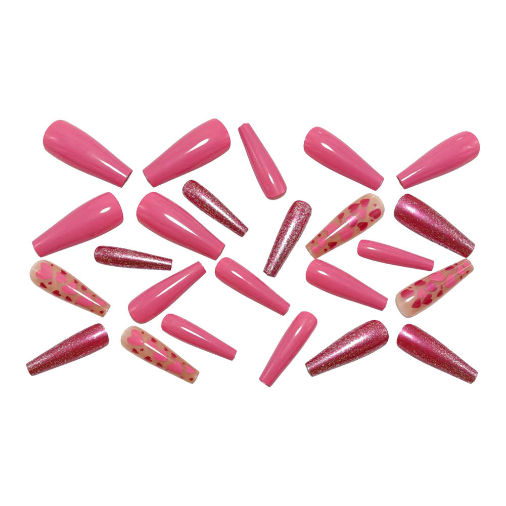 Artificial nails with heart design Acalora