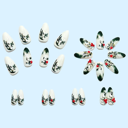 Artificial nails with festive flower design Acalora