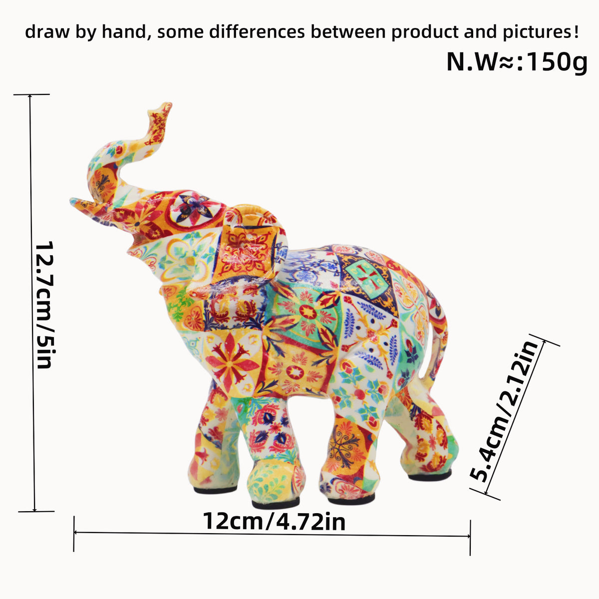 Colorful Elephants Figurine Acalora
