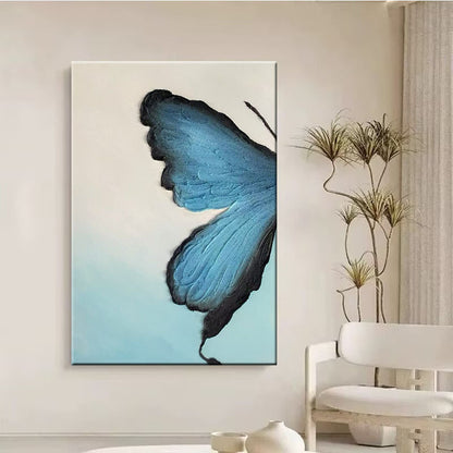 Butterfly-Inspired Textured Canvas Artwork