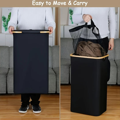 Versatile laundry container with lid and carrying handle Acalora