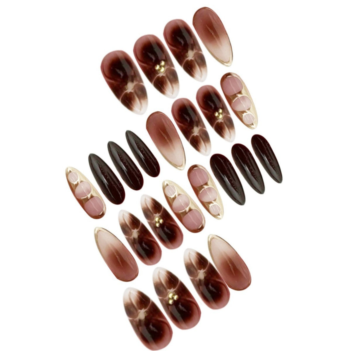 Decorative Press-On Nail Art with Unique Design Acalora