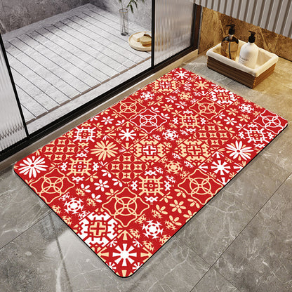 Geometric Patterned Anti-Fatigue Bath Mat Acalora
