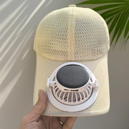 Ventilated baseball cap with detachable rechargeable fan Bowlift