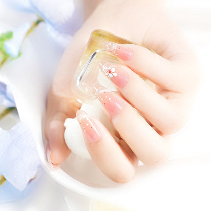 Elegant Floral Tip Press-On Nails Acalora