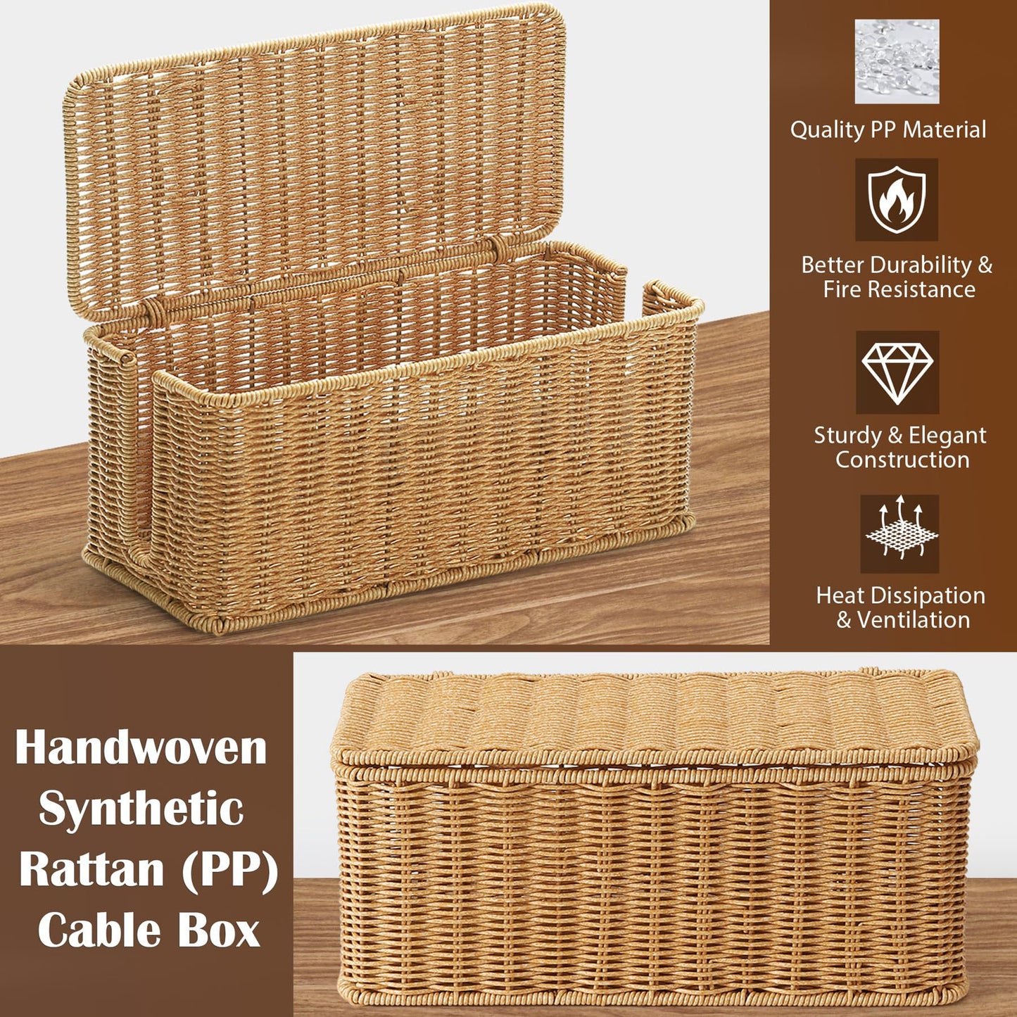 Practical Electronics Organizer Basket Acalora