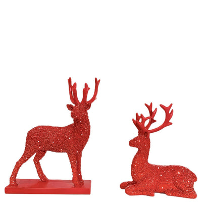 Glittering Reindeer Decorative Figure Acalora