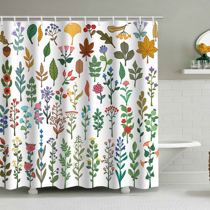 Floral Patterned Shower Curtain  1784860161