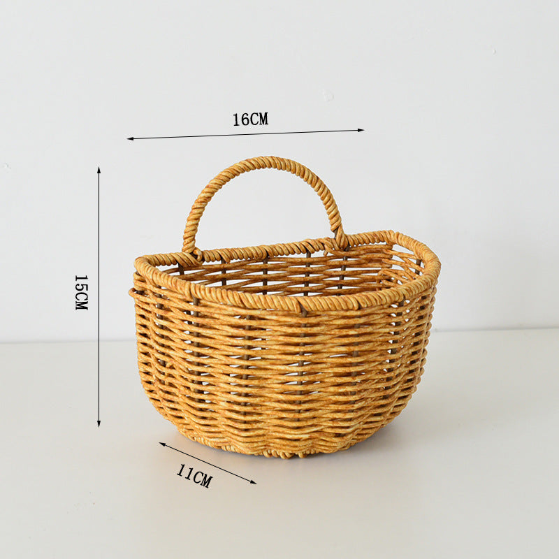 Handwoven willow basket with animal motif Acalora