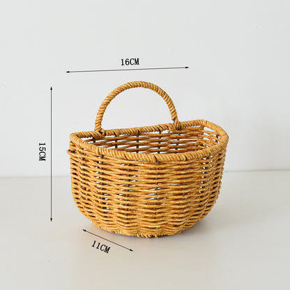 Handwoven willow basket with animal motif Acalora