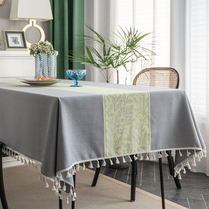 Textured Woven Decorative Tablecloth