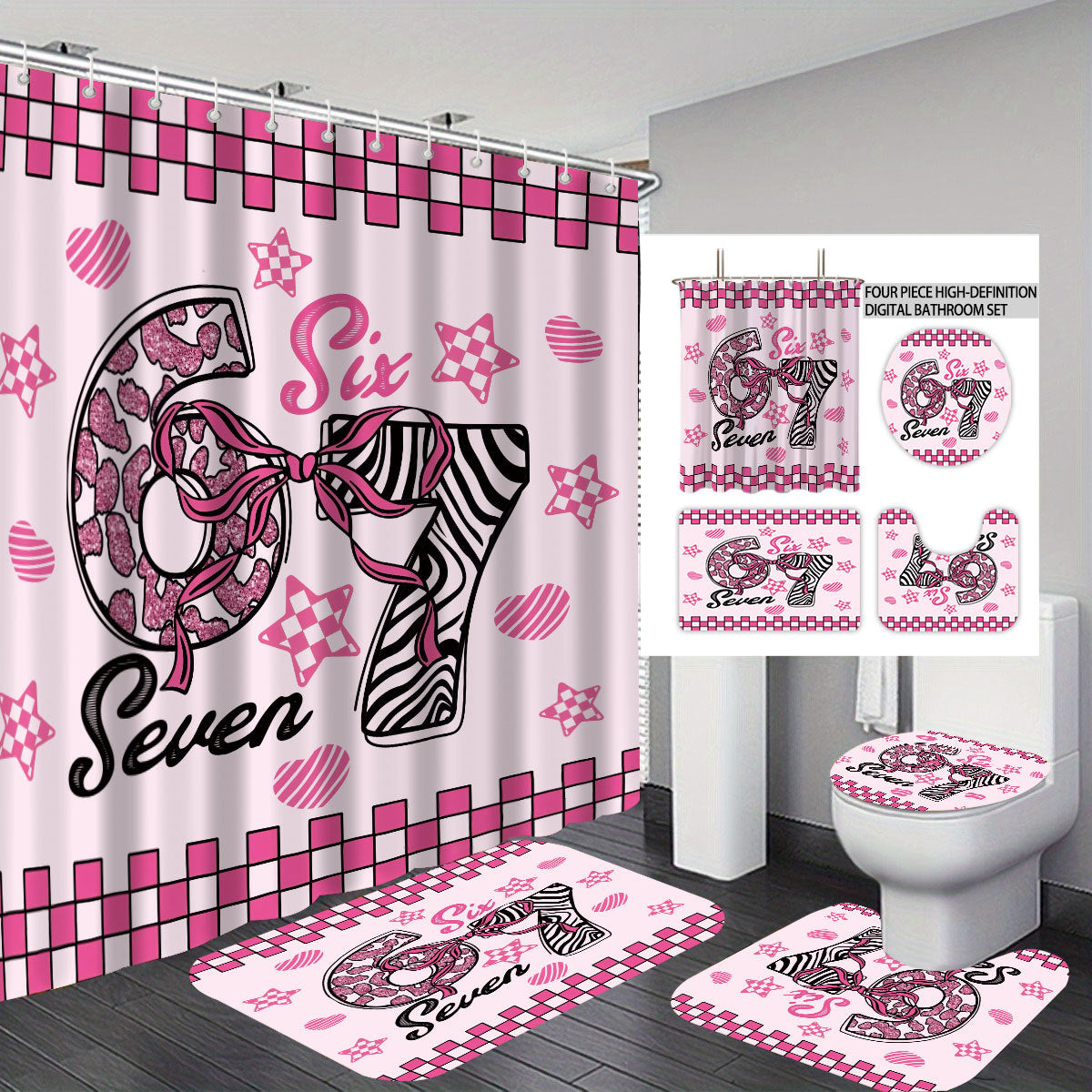 Colorful Dessert-Themed Bathroom Set