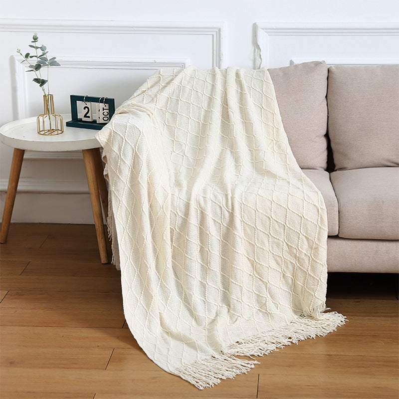 Luxury Textured Knit Throw Blanket