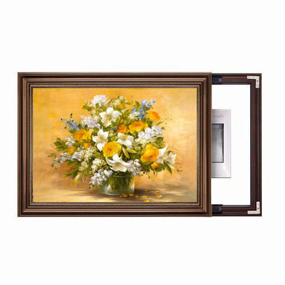 Framed Garden Scene Artwork