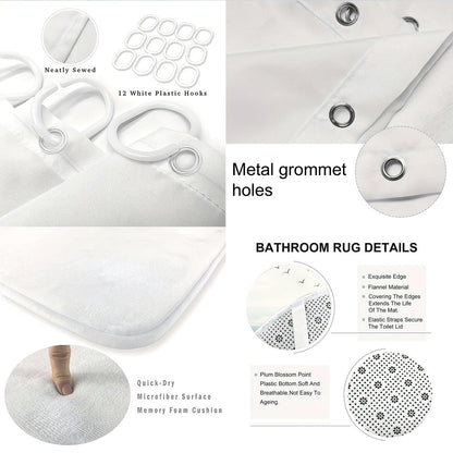 Coastal Lighthouse-Themed Four-Piece Bathroom Set