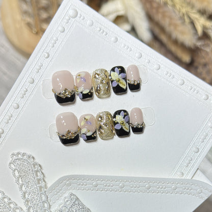 Decorative Floral Press-On Nail Art Set Acalora 1788223891