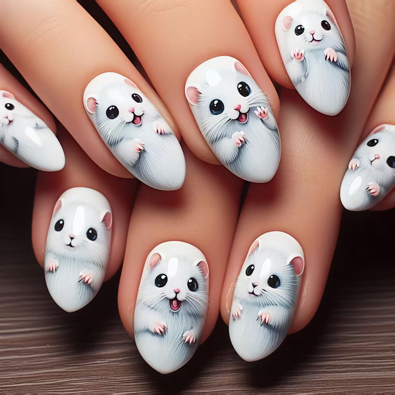 Cute Animal-Themed Nail Art Acalora