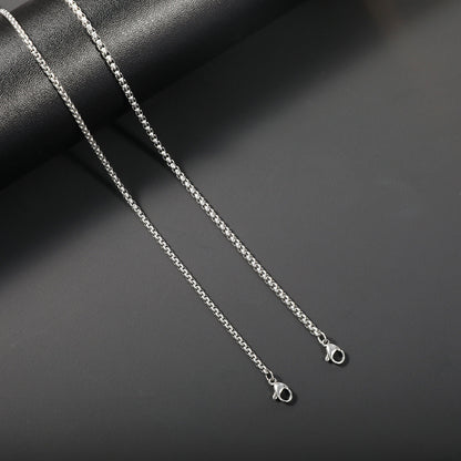 Sleek Stainless Steel Chain Necklace Acalora