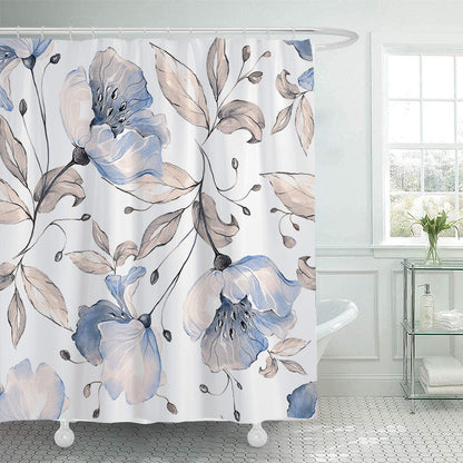 Floral Patterned Shower Curtain