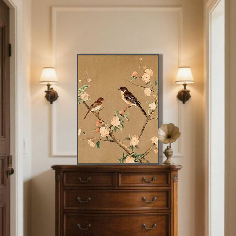 Floral Bird Print Wall Art