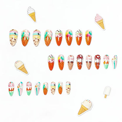 Artistic Ice Cream Cone Nail Art Acalora