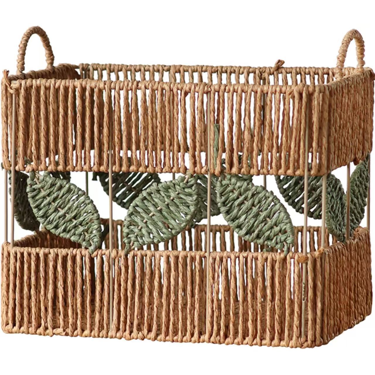 Decorative Storage Basket Made of Natural Material Acalora