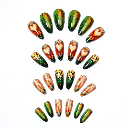 Nature-Inspired Nail Art Design Acalora