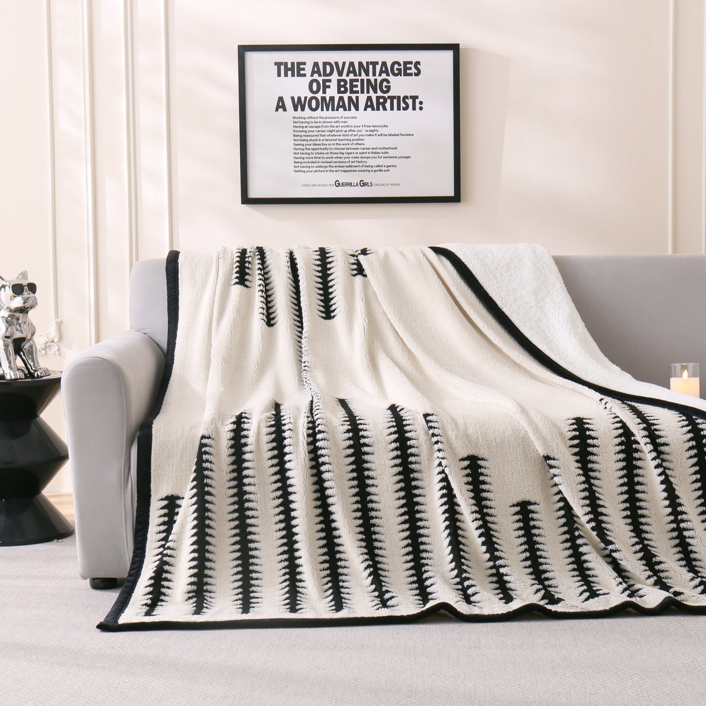 Chic Floral Pattern Throw Blanket