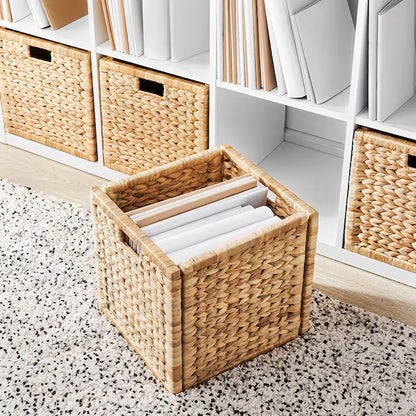 Rustic Decorative Basket Made of Natural Fibers Acalora
