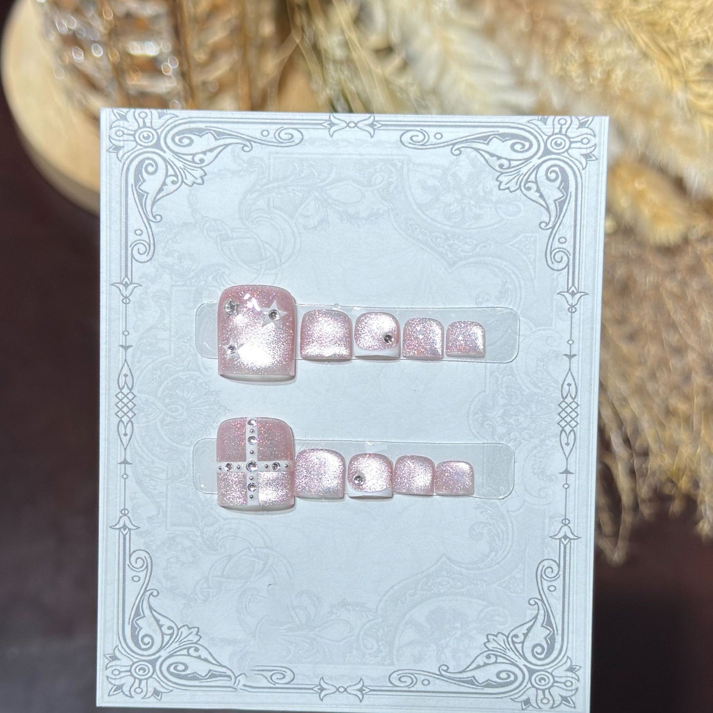 Floral-Themed Decorative Press-On Nail Set Acalora