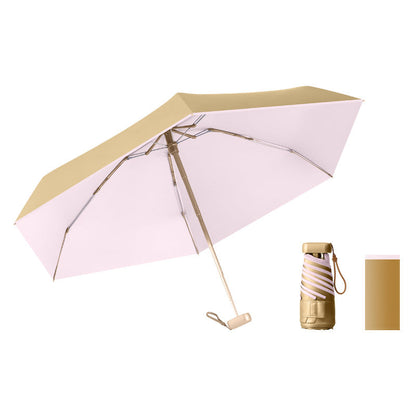Women's UV Protection Folding Umbrella with Stable Construction and Ergonomic Handle Bowlift