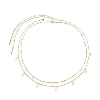 Delicate Layered Chain Necklace Acalora