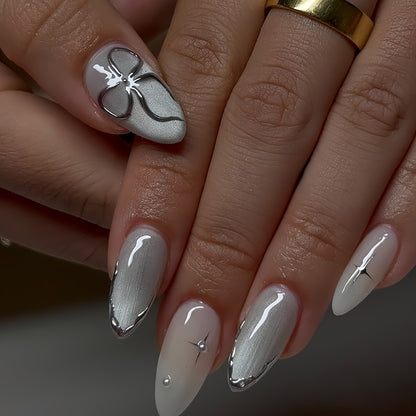 Elegant Stiletto Press-On Nail Art with Glossy Finish Acalora