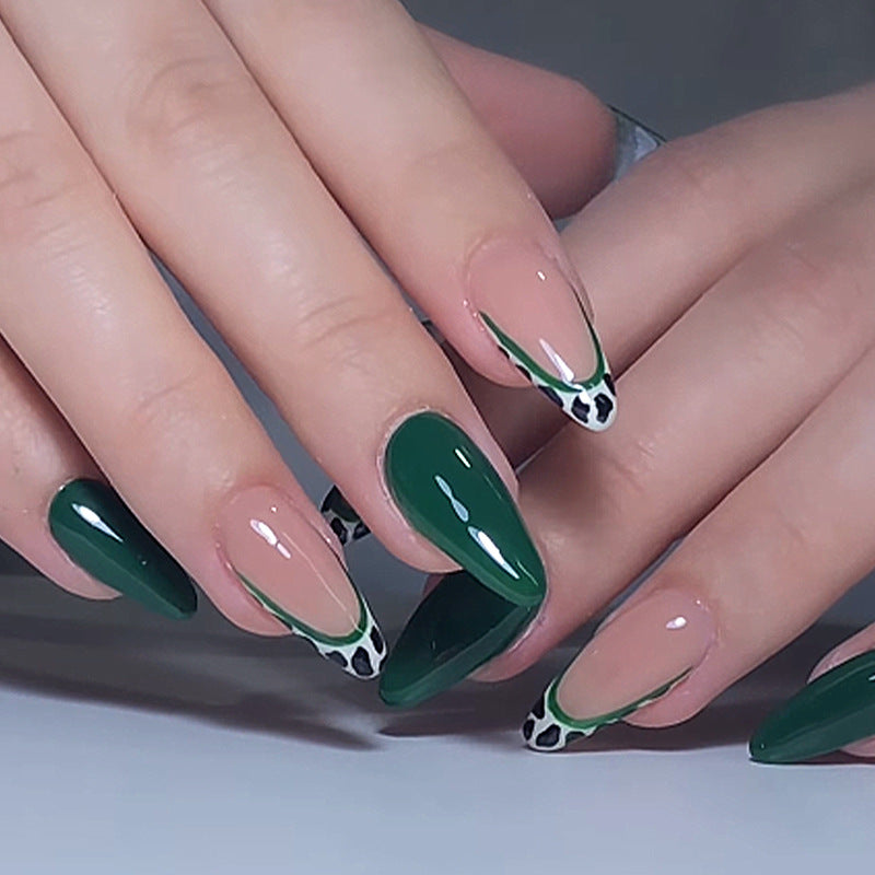 Decorative Press-On Nail Art Set with Contemporary Animal Prints Acalora
