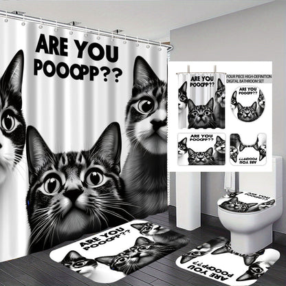 Cartoon Lamb-Themed Bathroom Décor Set