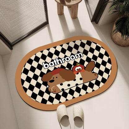 Cute Cartoon Dog Bath Mat Acalora