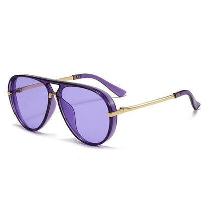 Women Pilot Sunglasses with Modern Metal Frame and UV Protection Bowlift