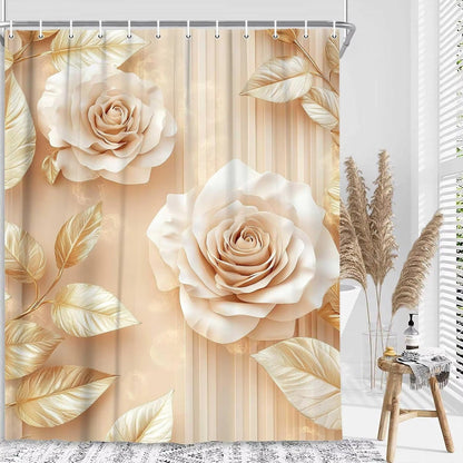 Floral Embossed Shower Curtain