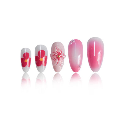Floral Inspired Acrylic Press-On Nails Acalora