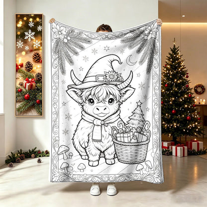 Unisex Cozy Artistic Animal Print Blanket