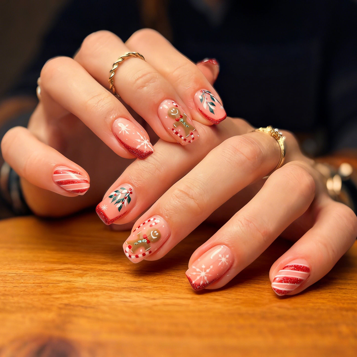 Festive Holiday Nail Art Set Acalora