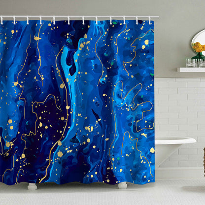 Elegant Marble-Patterned Shower Curtain
